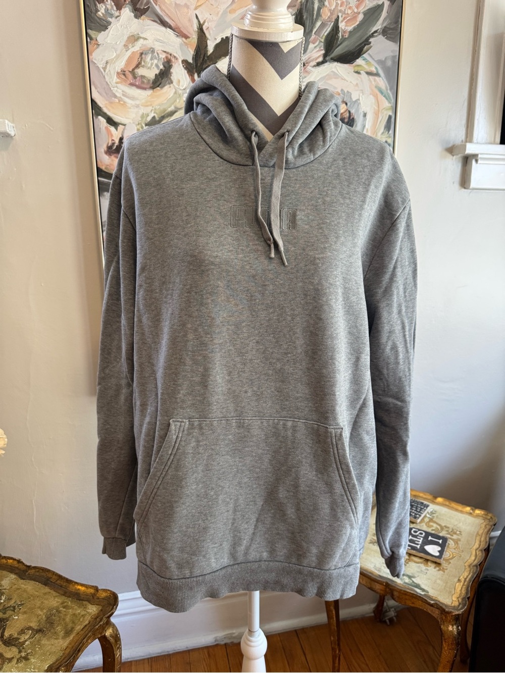 PUMA Comfort Crew Gray Pullover Hoodie - Men's